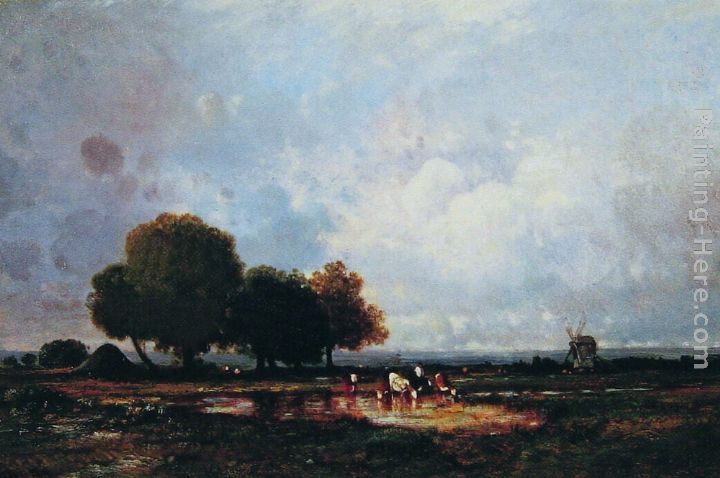 Leon Victor Dupre At the Watering Hole